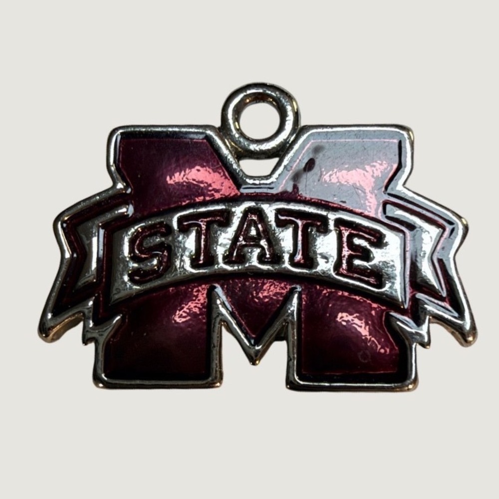 Mississippi State M State Logo Charm Unisex Maroon Bulldogs Hail State